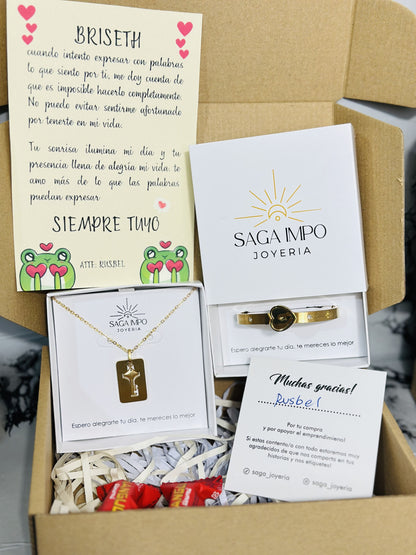 Pulsera infinita + collar con llave 🗝️✨💖